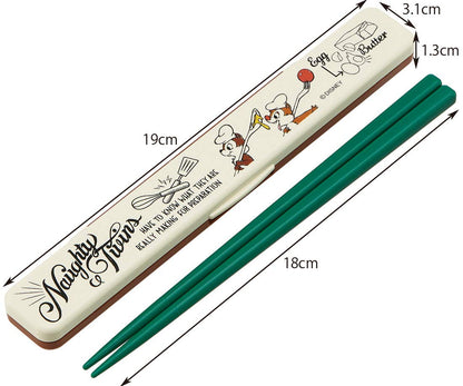 Skater Disney Chip & Dale 18cm Chopstick and Case Set Made in Japan- Japan Figure Store - #1 Bring To You The Best Japanese Goods