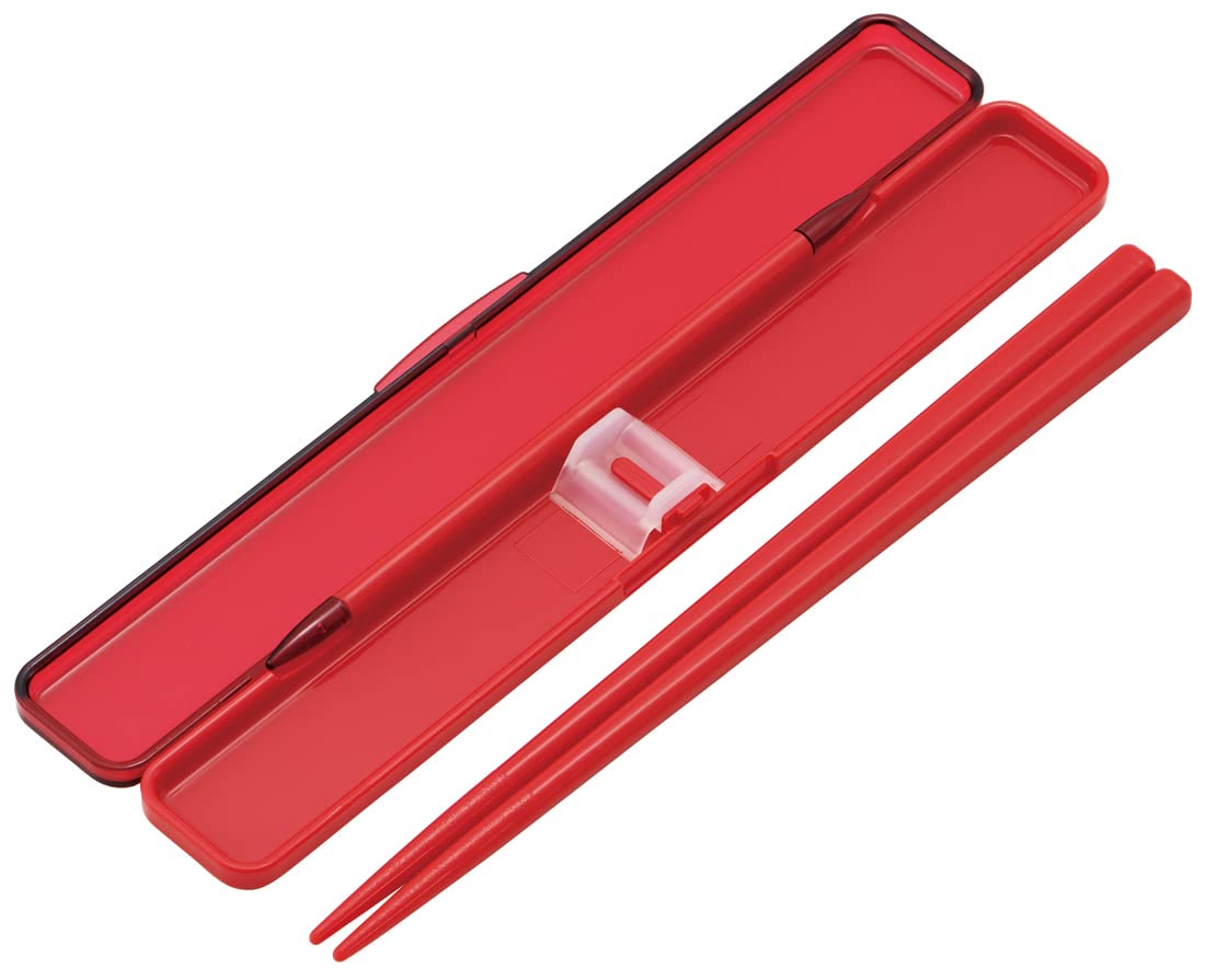 Skater Adult Chopsticks Set Cherry Red 18cm with Case Made in Japan Antibacterial - ABC3AG-A- Japan Figure Store - #1 Bring To You The Best Japanese Goods