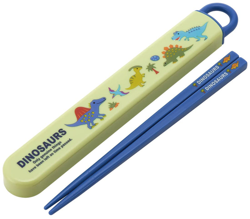Skater Dinosaur Picture Chopsticks and Case Set 16.5cm Antibacterial for Kids Made in Japan- Japan Figure Store - #1 Bring To You The Best Japanese Goods