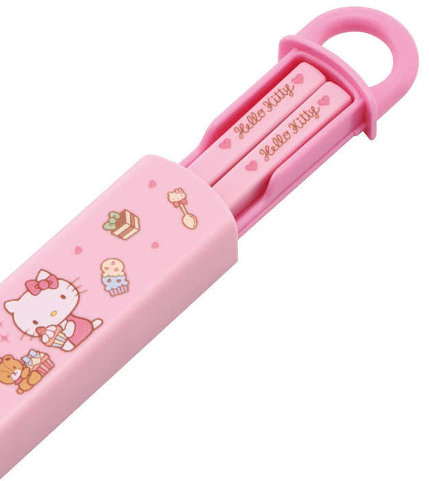 Skater Hello Kitty Candy Chopsticks & Case Set 16.5cm Antibacterial for Children Made in Japan- Japan Figure Store - #1 Bring To You The Best Japanese Goods