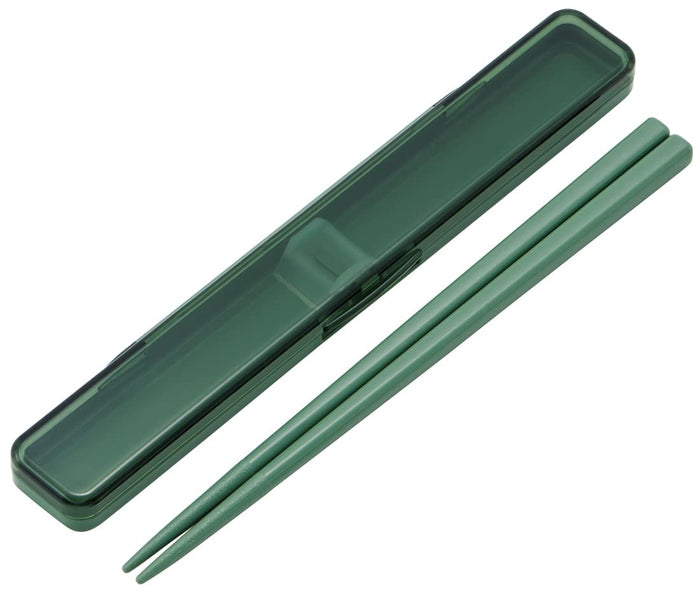 Antibacterial Skater Chopstick and Case Set 18cm Adult Size Sage Green Made in Japan- Japan Figure Store - #1 Bring To You The Best Japanese Goods