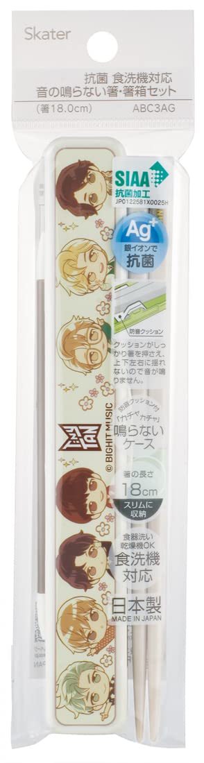 Skater Adult Antibacterial 18cm Chopsticks & Case Set Made in Japan - Tinytan ABC3Ag-A- Japan Figure Store - #1 Bring To You The Best Japanese Goods