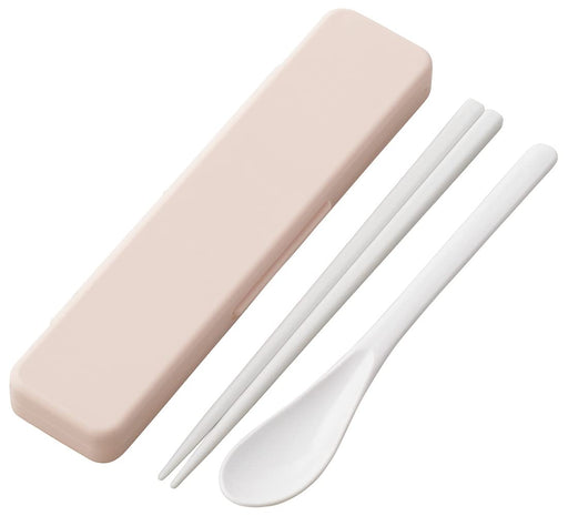 Skater 18cm Antibacterial Chopsticks and Spoon Set Dull Pink - Made in Japan- Japan Figure Store - #1 Bring To You The Best Japanese Goods