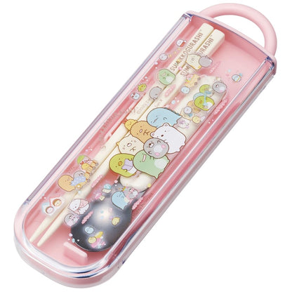 Skater Sumikko Gurashi Antibacterial Chopsticks Spoon Set Made in Japan