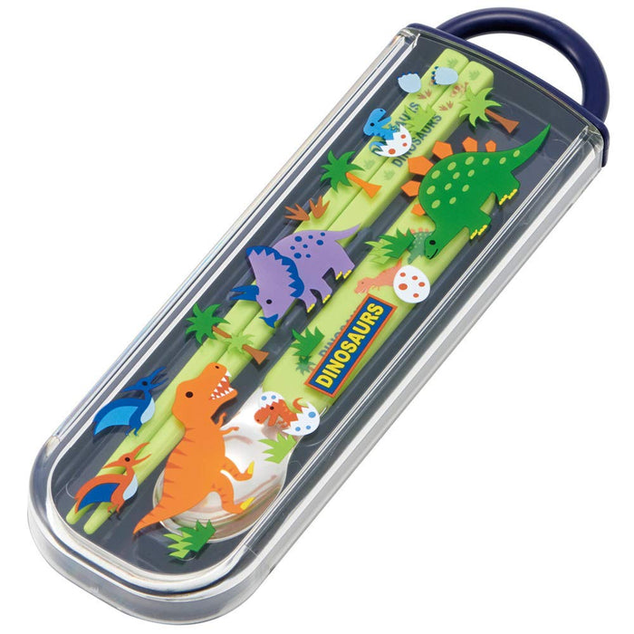 Skater Dinosaur Chopsticks and Spoon Set Made in Japan - CCA1- Japan Figure Store - #1 Bring To You The Best Japanese Goods