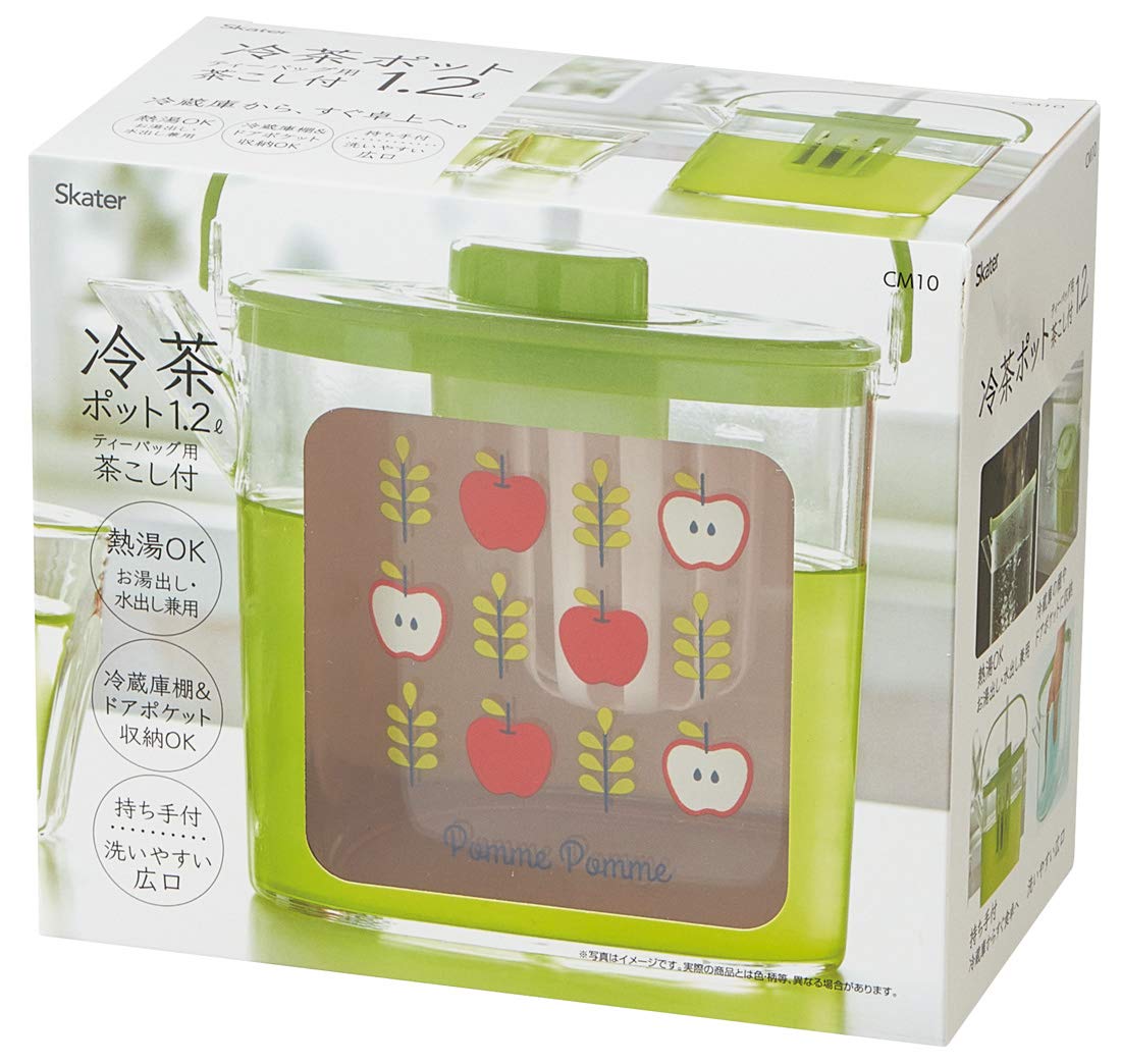 Skater 1.2L Apple Cold Tea Pot with Tea Strainer CM10 Model- Japan Figure Store - #1 Bring To You The Best Japanese Goods