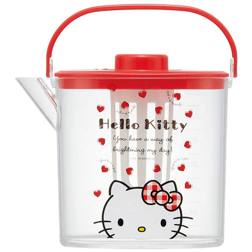 Skater 1.2L Kitty Cold Tea Pot with Strainer Red Heart Design Sanrio - CM10- Japan Figure Store - #1 Bring To You The Best Japanese Goods