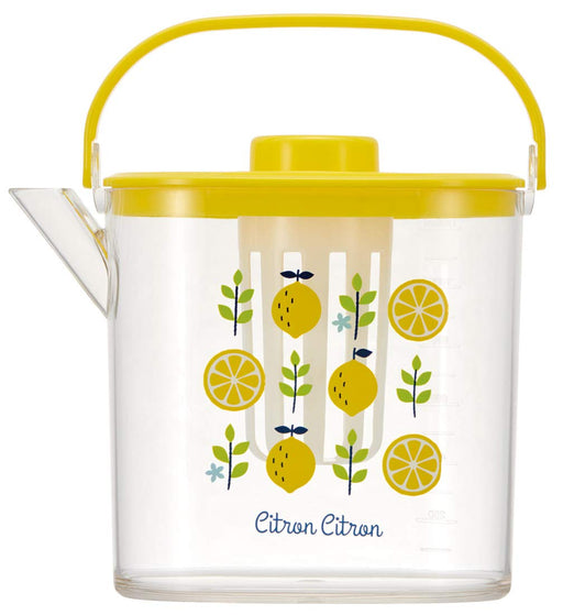 Skater 1.2L Cold Tea Pot with Tea Strainer Lemon Design CM10 Model- Japan Figure Store - #1 Bring To You The Best Japanese Goods