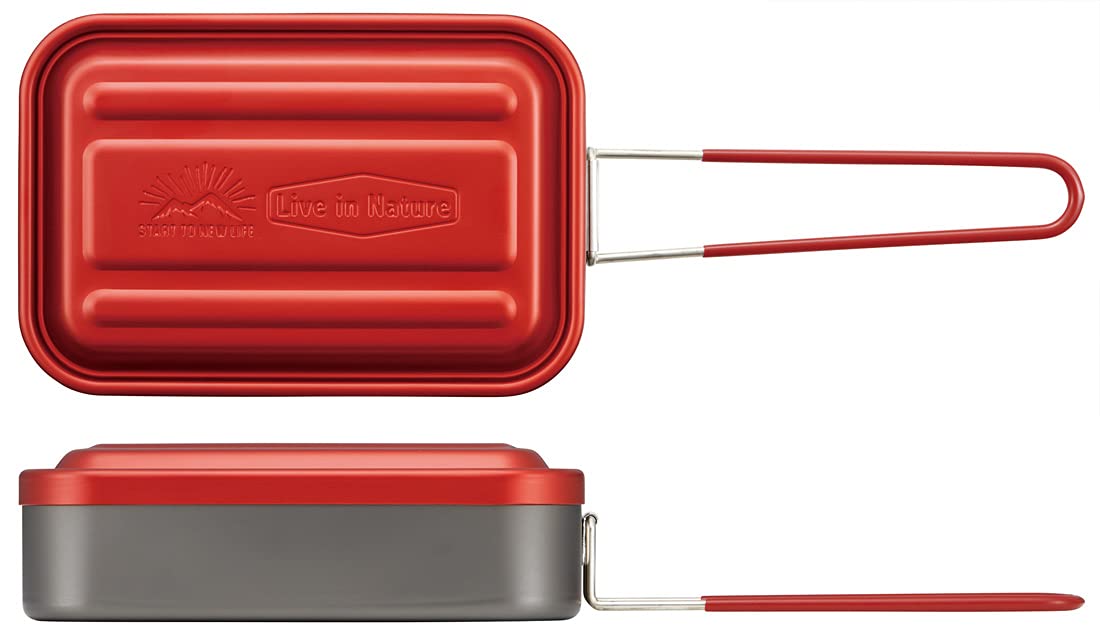 Skater 1000ml Red Outdoor Mess Box - Color Messtin Aftm10N-A No Seasoning Required- Japan Figure Store - #1 Bring To You The Best Japanese Goods