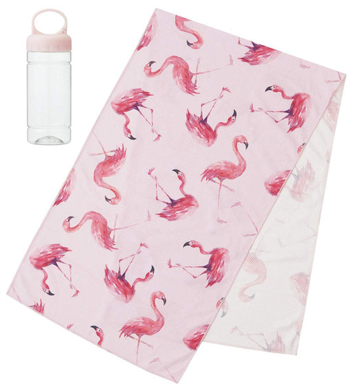 Skater Flamingo Cooling Towel 30x100cm Cool to Touch with Case - TOC1- Japan Figure Store - #1 Bring To You The Best Japanese Goods
