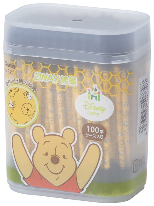 Skater Disney Winnie The Pooh Cotton Swabs 2Way 100 count 7.5cm - MB2-A- Japan Figure Store - #1 Bring To You The Best Japanese Goods