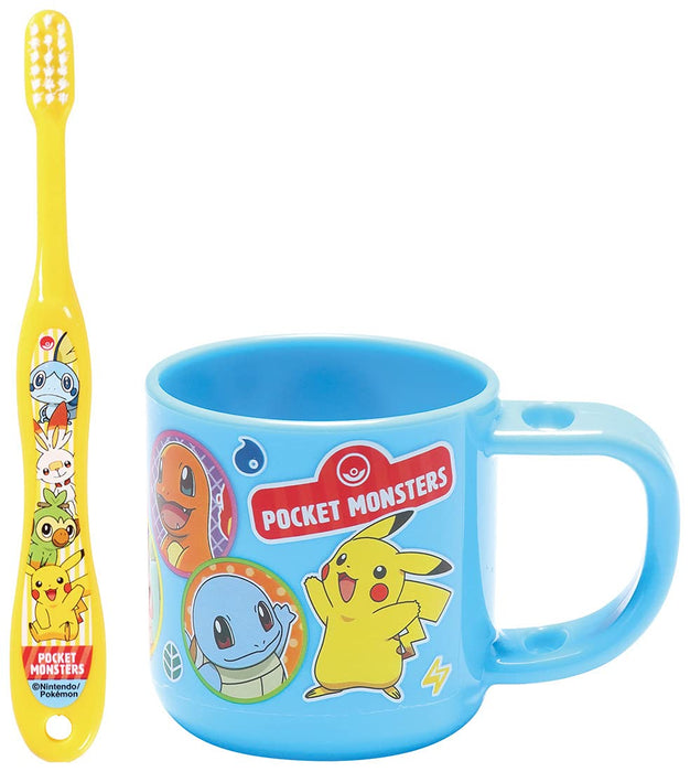 Skater Pokemon 2021 Toothbrush Set Cup with Stand 180ml For Kids 3-5 Years 14.5cm- Japan Figure Store - #1 Bring To You The Best Japanese Goods
