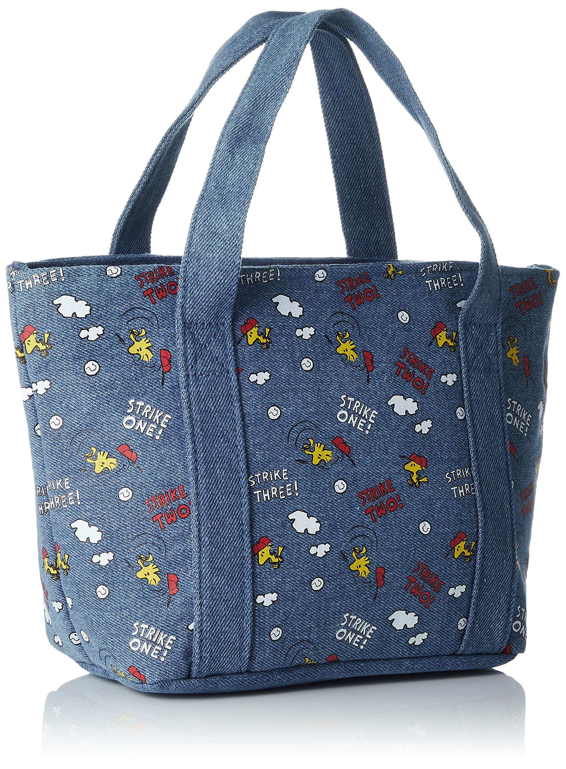 Skater Snoopy Themed Denim Cooler Bag with Cork Pocket - Peanuts Collection- Japan Figure Store - #1 Bring To You The Best Japanese Goods