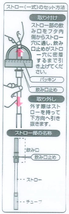 Skater Hello Kitty 350ml Die-Cut Straw-Style Water Bottle - Pbs3St-A- Japan Figure Store - #1 Bring To You The Best Japanese Goods