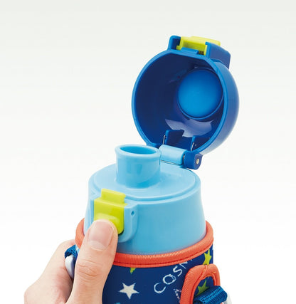 Skater Star Boy Stainless Steel Water Bottle 470ml with Cover - KSDC4-A- Japan Figure Store - #1 Bring To You The Best Japanese Goods