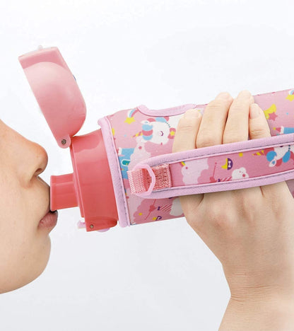 Skater Unicorn Girl Stainless Steel Direct Drinking Water Bottle 470Ml with Cover- Japan Figure Store - #1 Bring To You The Best Japanese Goods