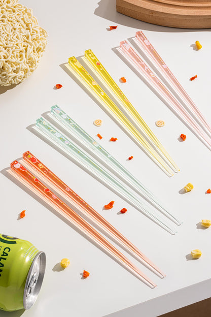 Skater 21cm Hello Kitty Happiness Girl Acrylic Chopsticks Dishwasher Safe - Sanrio Aac45- Japan Figure Store - #1 Bring To You The Best Japanese Goods