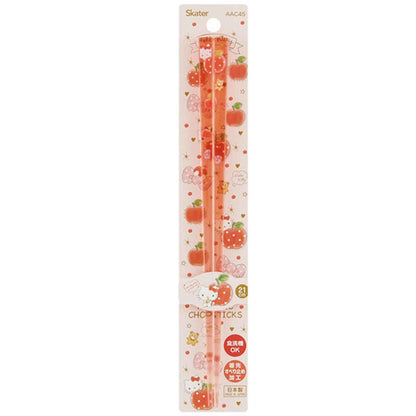 Skater 21cm Hello Kitty Happiness Girl Acrylic Chopsticks Dishwasher Safe - Sanrio Aac45- Japan Figure Store - #1 Bring To You The Best Japanese Goods