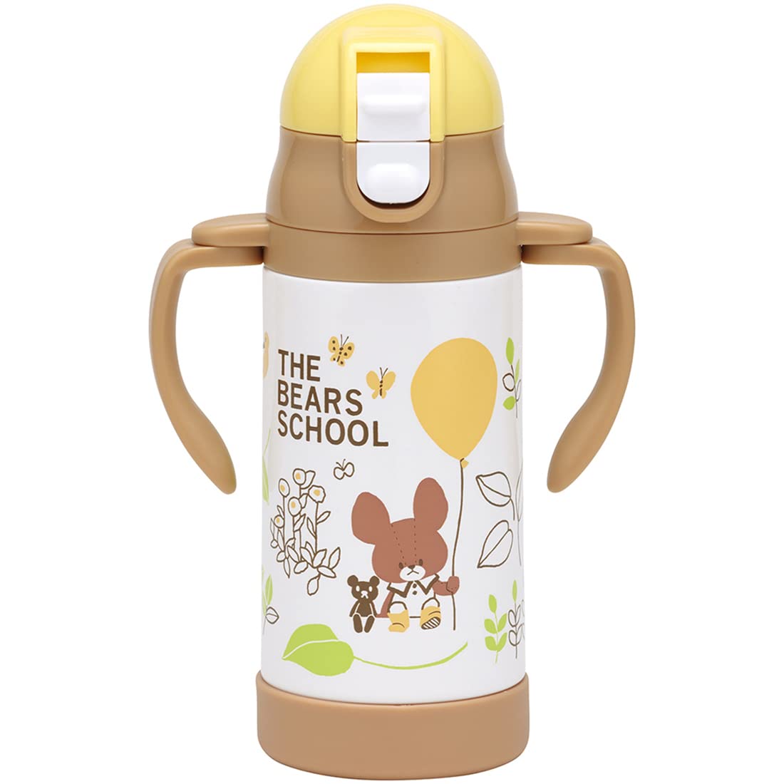 Skater 350ml Double-Handed Stainless Steel Water Bottle with Straw Bear School Baby Mug- Japan Figure Store - #1 Bring To You The Best Japanese Goods
