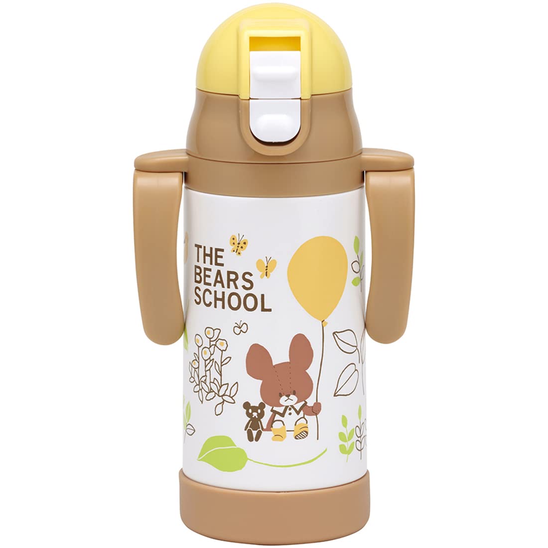 Skater 350ml Double-Handed Stainless Steel Water Bottle with Straw Bear School Baby Mug- Japan Figure Store - #1 Bring To You The Best Japanese Goods