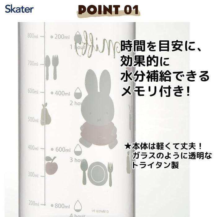 Skater Miffy Drink Marker Bottle 1L with Handle - Easy Drink Tracker- Japan Figure Store - #1 Bring To You The Best Japanese Goods