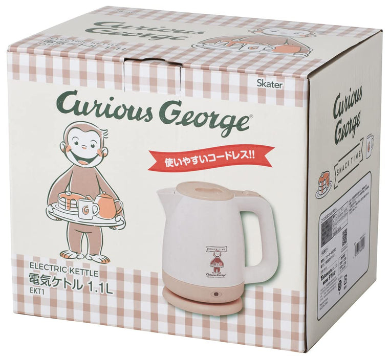 Skater 1.1L Cordless Electric Kettle with Removable Lid - Curious George Edition- Japan Figure Store - #1 Bring To You The Best Japanese Goods