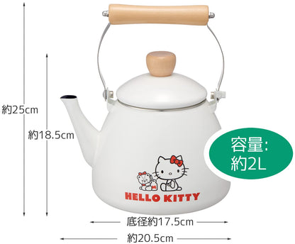 Skater 2L Hello Kitty and Tiny Chum Enamel Kettle - Sanrio ENKT2-A Series- Japan Figure Store - #1 Bring To You The Best Japanese Goods
