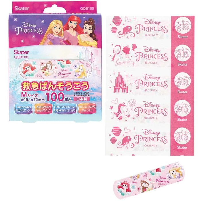 Skater Disney Princess Medium First Aid Bandages Pack of 100 Made in Japan Qqb100-A- Japan Figure Store - #1 Bring To You The Best Japanese Goods