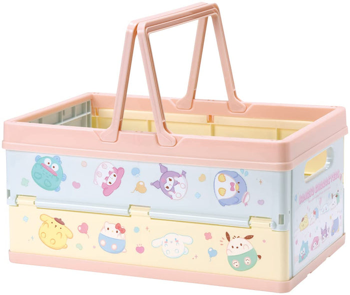 Skater Funyumaru Design Foldable Toy Storage Box Stackable Basket with Handle 38x25x19.5cm - BWOT13-A- Japan Figure Store - #1 Bring To You The Best Japanese Goods