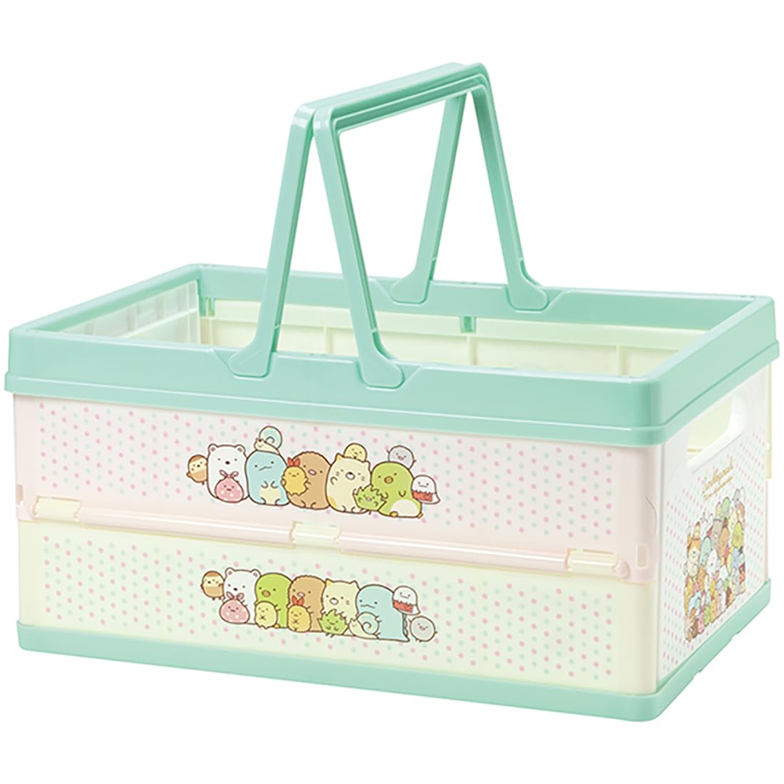 Skater Sumikko Gurashi Foldable Toy Storage Box 38x25x19.5cm Stackable Basket with Handle- Japan Figure Store - #1 Bring To You The Best Japanese Goods