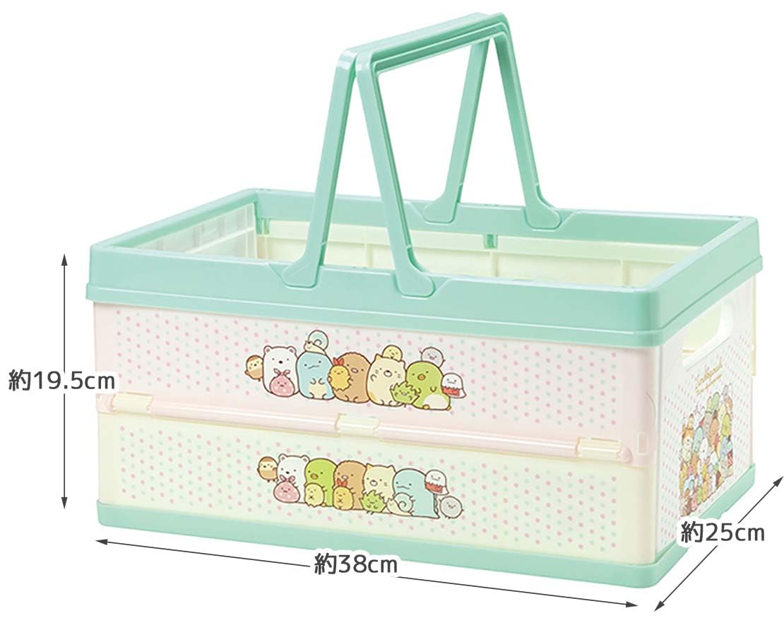 Skater Sumikko Gurashi Foldable Toy Storage Box 38x25x19.5cm Stackable Basket with Handle- Japan Figure Store - #1 Bring To You The Best Japanese Goods