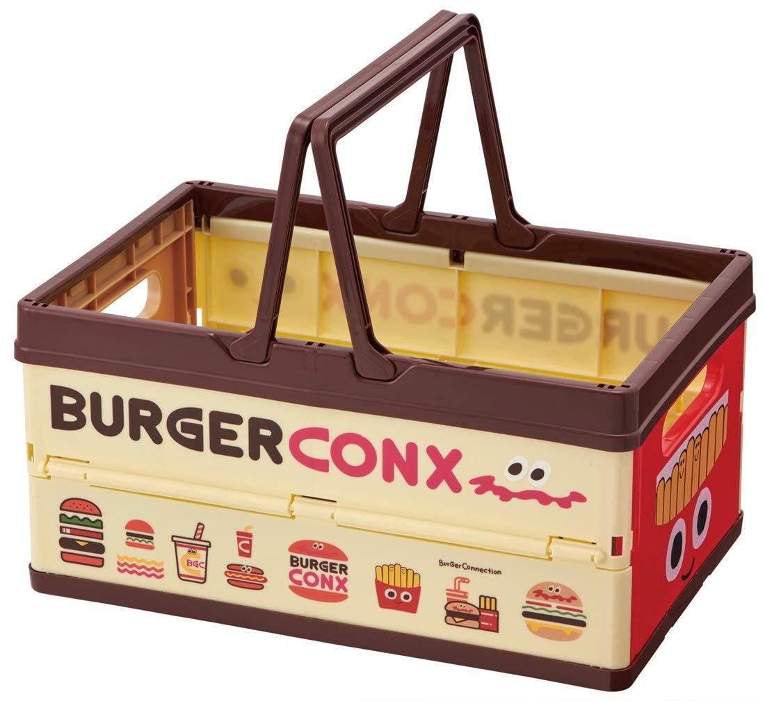 Skater Stackable Toy Storage Box with Handle Burger Conks 38X25X19.5cm Bwot13-A- Japan Figure Store - #1 Bring To You The Best Japanese Goods