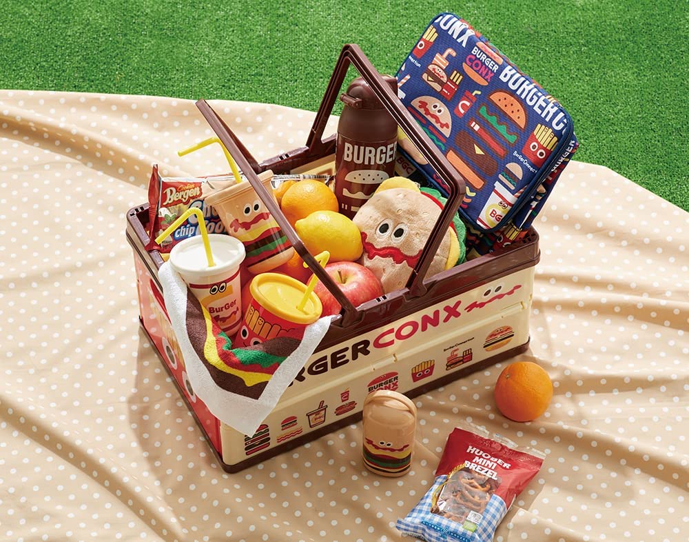 Skater Stackable Toy Storage Box with Handle Burger Conks 38X25X19.5cm Bwot13-A- Japan Figure Store - #1 Bring To You The Best Japanese Goods