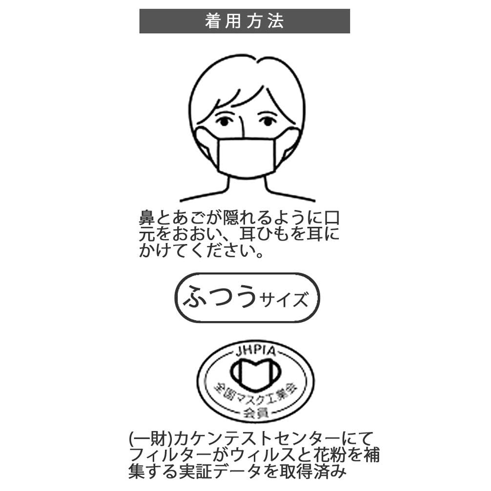 Skater 100% Cotton Washable Reusable Adult Gauze Mask 13.5x9.5cm 3pcs Regular Mskg2- Japan Figure Store - #1 Bring To You The Best Japanese Goods