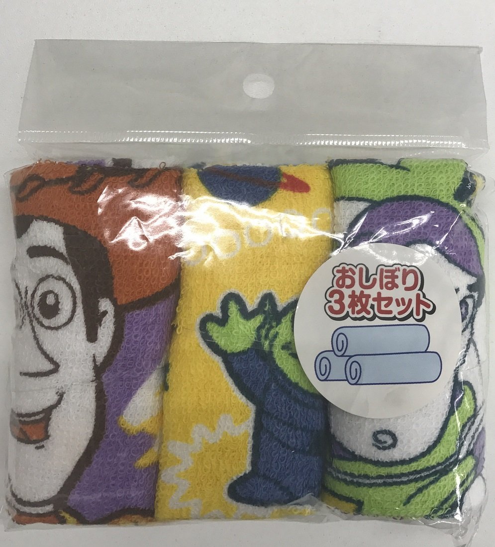 Skater Disney Toy Story Dots and Stripes Hand Towel 3-Pack- Japan Figure Store - #1 Bring To You The Best Japanese Goods
