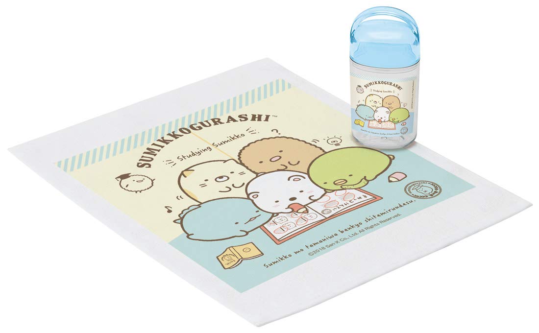 Skater Sumikko Gurashi Study Hand Towel Set with Case 32X30.5cm Made in Japan OA5- Japan Figure Store - #1 Bring To You The Best Japanese Goods
