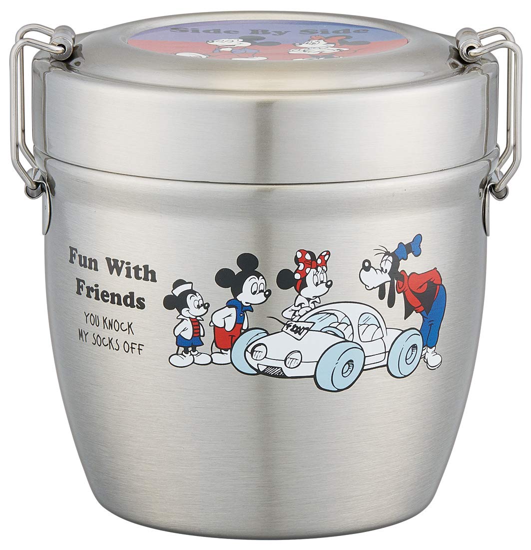 Skater Mickey Mouse 550ml Stainless Steel Insulated Lunch Box- Japan Figure Store - #1 Bring To You The Best Japanese Goods