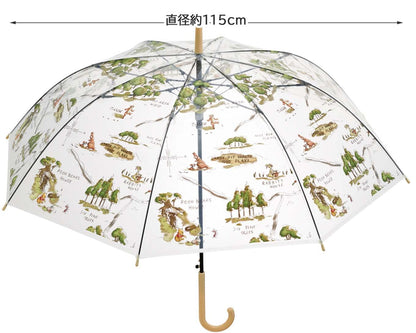 Skater Disney Winnie The Pooh Adult Vinyl Long Umbrella 60cm UBV4-A- Japan Figure Store - #1 Bring To You The Best Japanese Goods