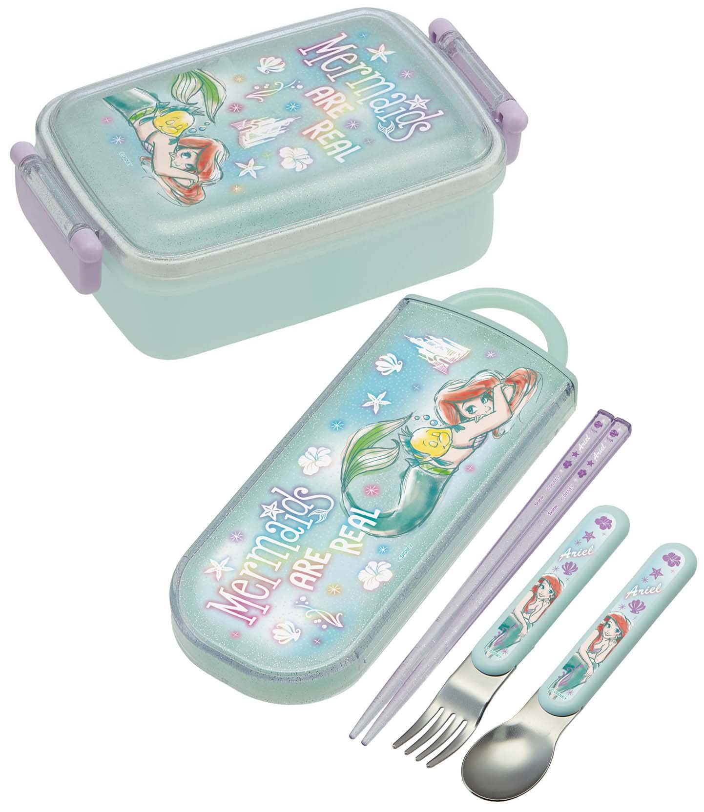 Skater Kids Disney Ariel Lunch Box 450ml Antibacterial Japan-Made for Girls- Japan Figure Store - #1 Bring To You The Best Japanese Goods