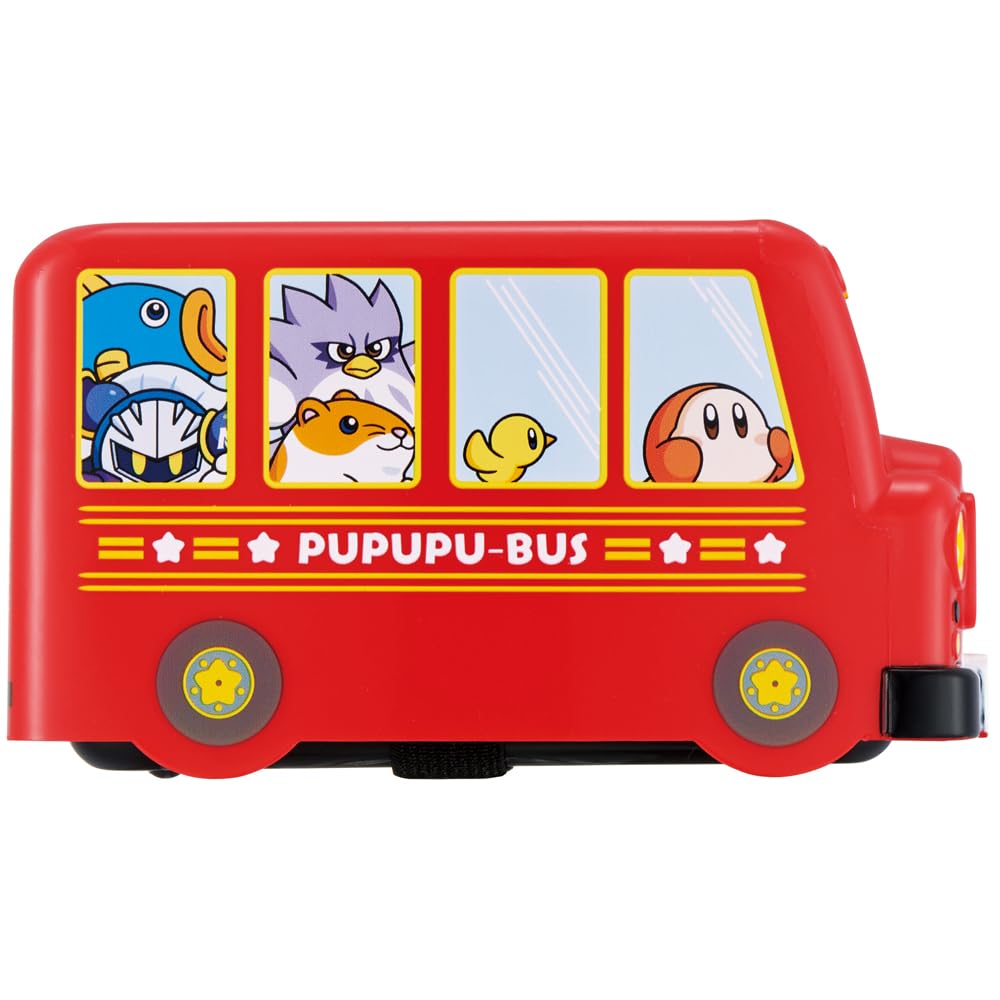 Skater Kirby Bus-Shaped Two-Tier Lunch Box for Kids Boys Schools Cute