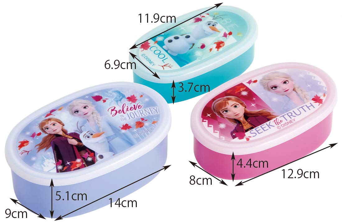 Skater Disney Frozen 2 Lunch Box Set of 3 860ml Sealable Storage Containers Made in Japan- Japan Figure Store - #1 Bring To You The Best Japanese Goods