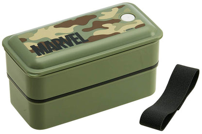 Skater Lunch Box 2-Tier 850Ml Silver Ion Antibacterial Marvel Design- Japan Figure Store - #1 Bring To You The Best Japanese Goods