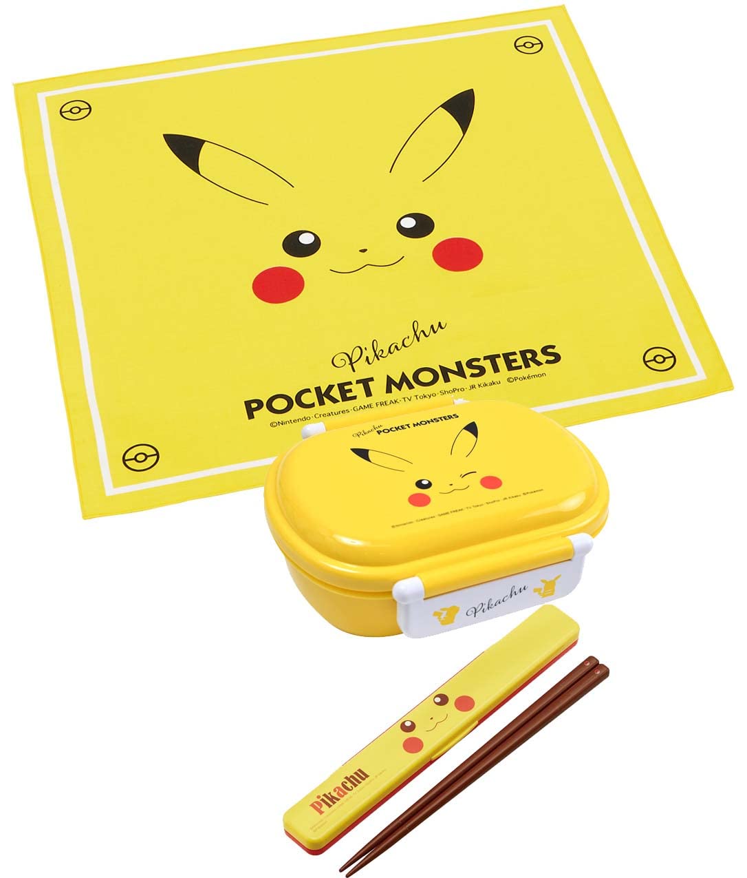 Skater Pokemon Pikachu Face 23 Lunch Cloth - 43x43cm Made in Japan- Japan Figure Store - #1 Bring To You The Best Japanese Goods