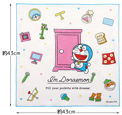 Skater Doraemon Line Sanrio Lunch Cloth 43x43cm Made in Japan KB4-A- Japan Figure Store - #1 Bring To You The Best Japanese Goods