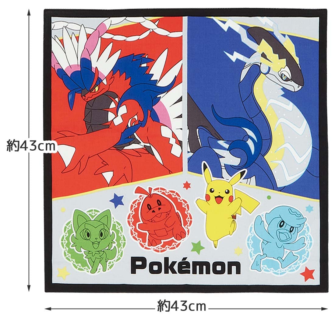 Skater Pokemon Lunch Cloth 43x43 cm Authentic Japanese Made Model 23N KB4-A- Japan Figure Store - #1 Bring To You The Best Japanese Goods