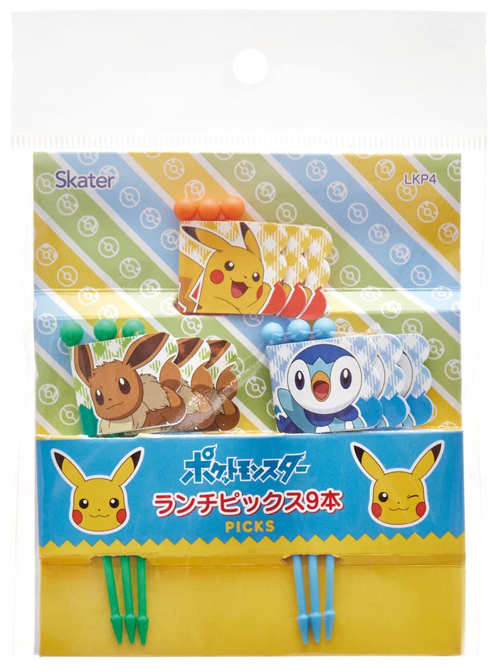 Skater Pokemon Lunch Picks 9-Pack Skater Lkp4-A for Bento Box- Japan Figure Store - #1 Bring To You The Best Japanese Goods