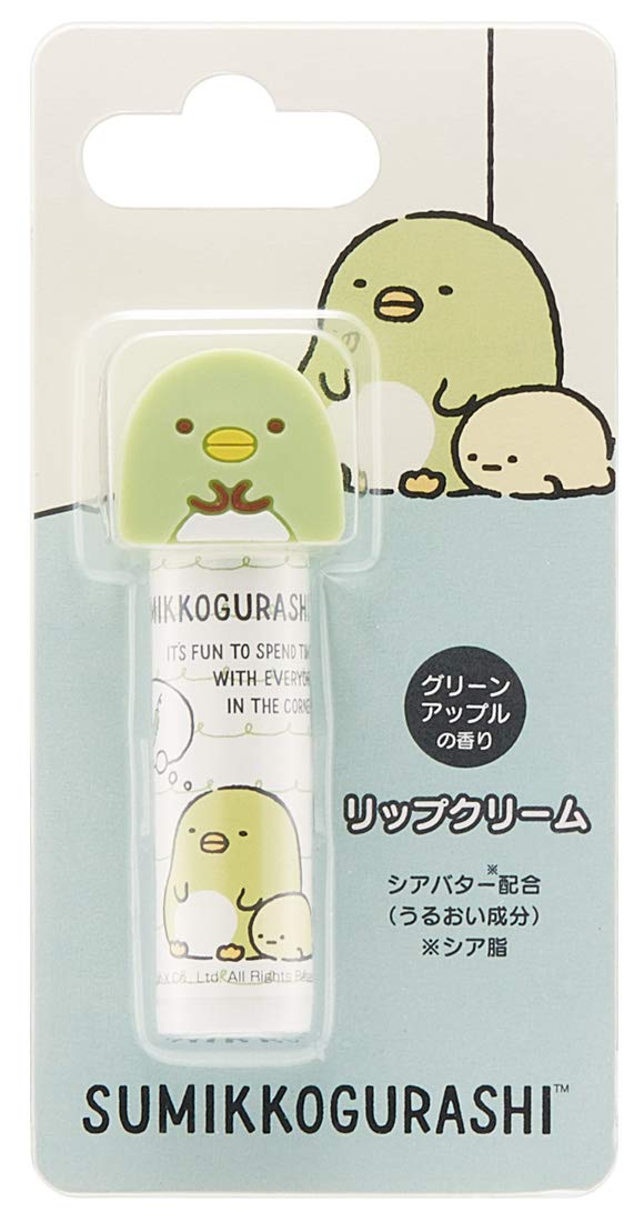 Skater Green Apple Scented Lip Balm with Sumikko Gurashi Penguin Mascot- Japan Figure Store - #1 Bring To You The Best Japanese Goods