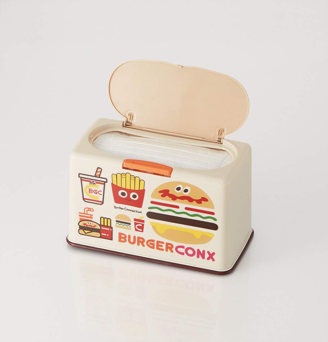 Skater Burger Conks Mix Mask Storage Lift-Up Type Holds 60 Masks Mkst1- Japan Figure Store - #1 Bring To You The Best Japanese Goods
