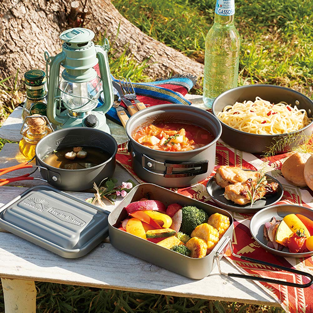 Skater Outdoor 600ml Mess Box - No Seasoning Required Live in Nature AFTM6- Japan Figure Store - #1 Bring To You The Best Japanese Goods