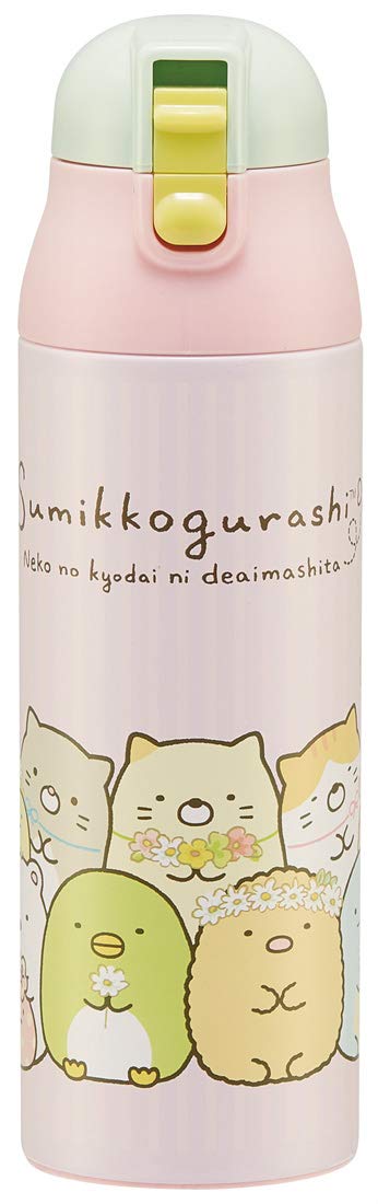 Skater 490ml Insulated Stainless Steel Water Bottle - Sumikko Gurashi Cat Siblings- Japan Figure Store - #1 Bring To You The Best Japanese Goods